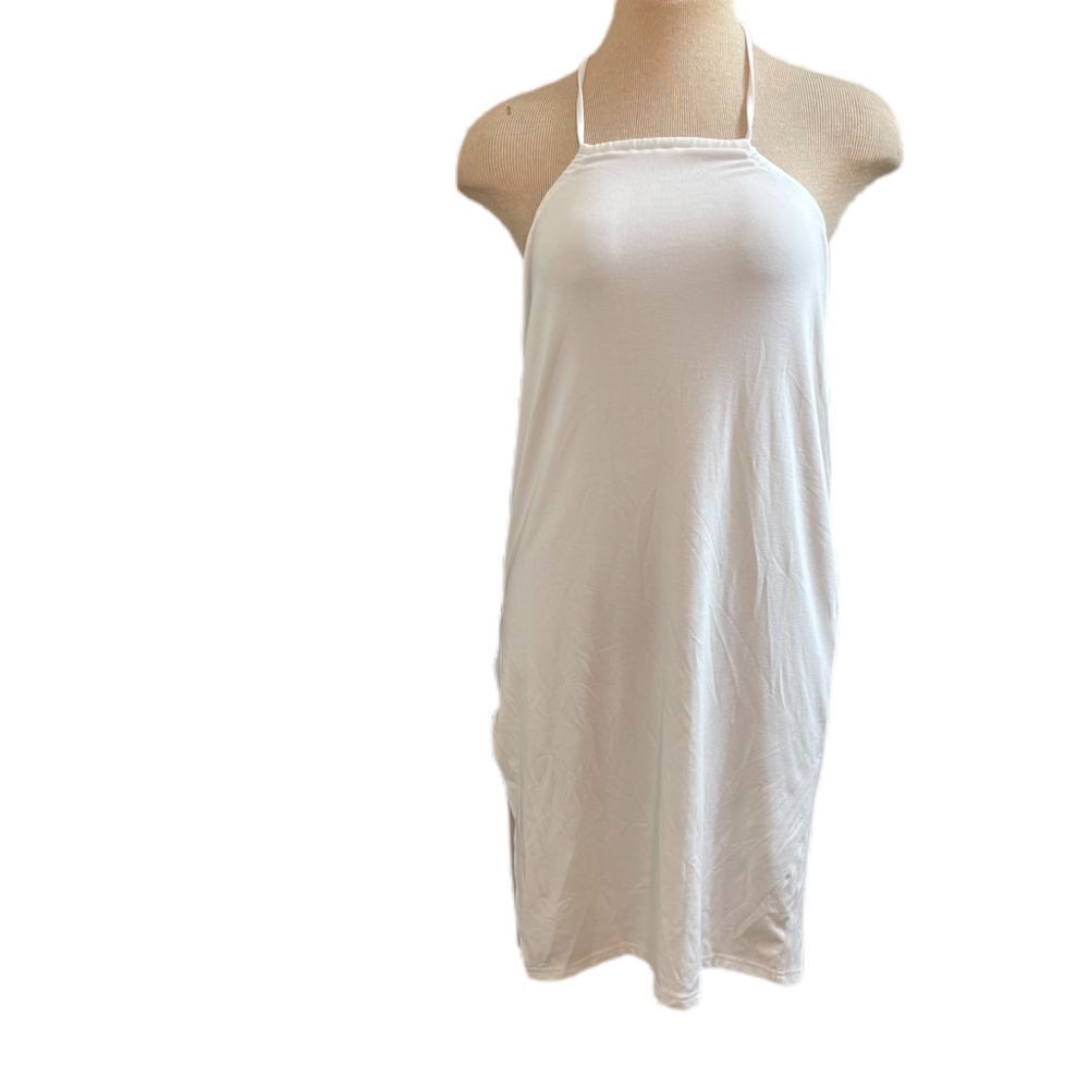 NWT WEWOREWHAT CUTOUT DRESS IN OFF WHITE SIZE LARGE